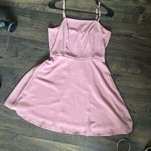 Lily Rose Pink Spaghetti Strap A-Line Mini Dress